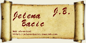 Jelena Bačić vizit kartica